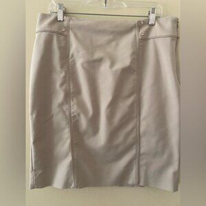 So Cute White House Black Market Size 14 Skirt - Lined Latte Color and SLIMMING!